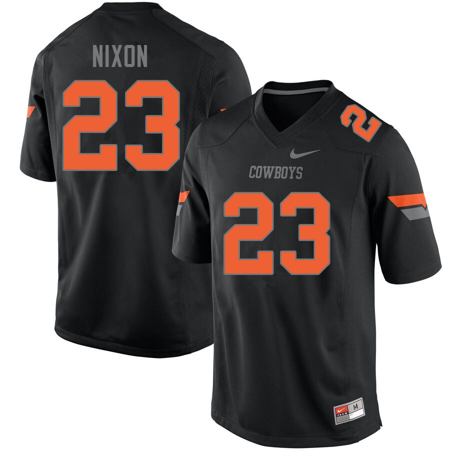 Men #23 Jaden Nixon Oklahoma State Cowboys College Football Jerseys Sale-Black